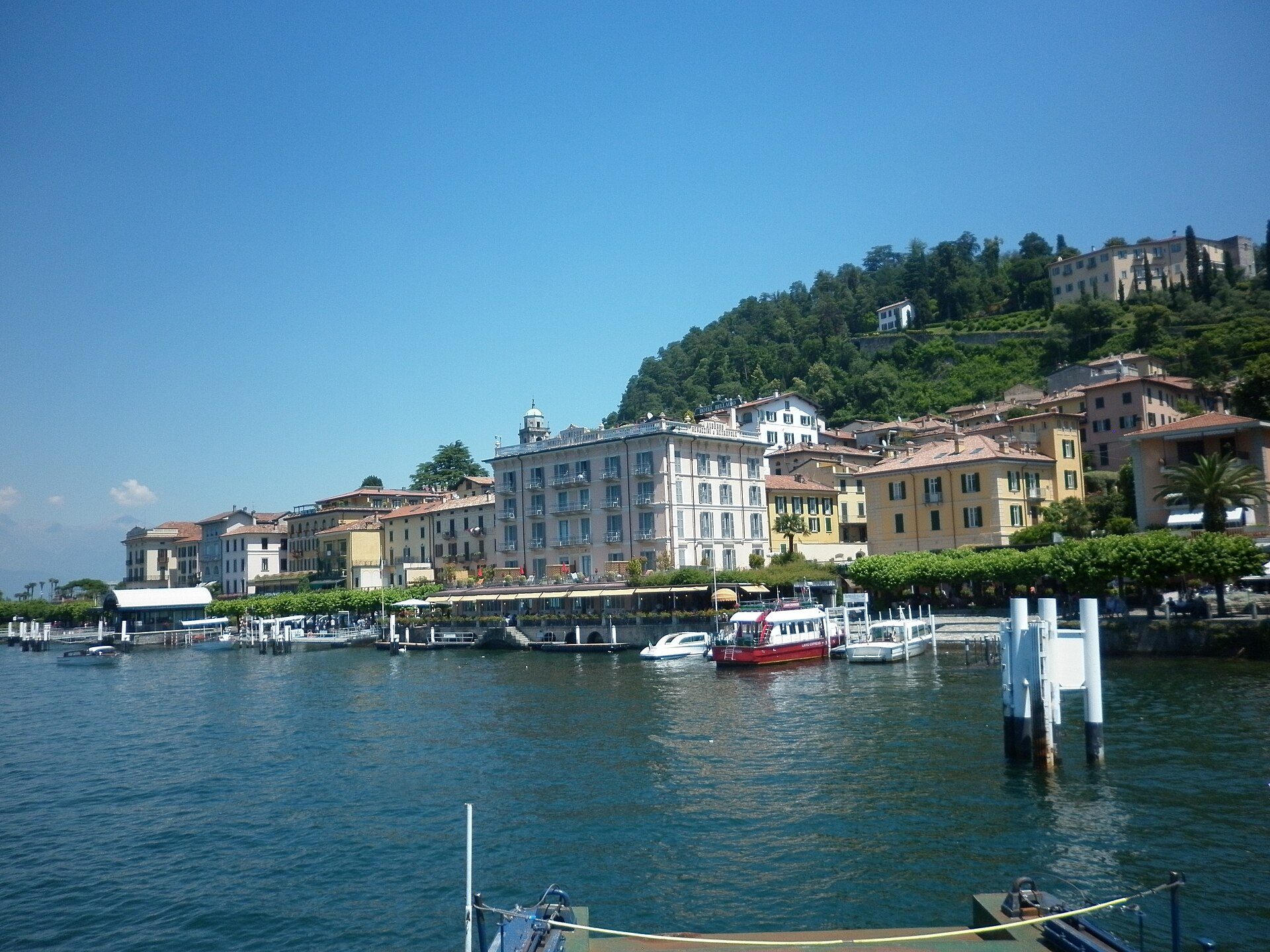 The village of Bellagio on its promontory over Lake Como