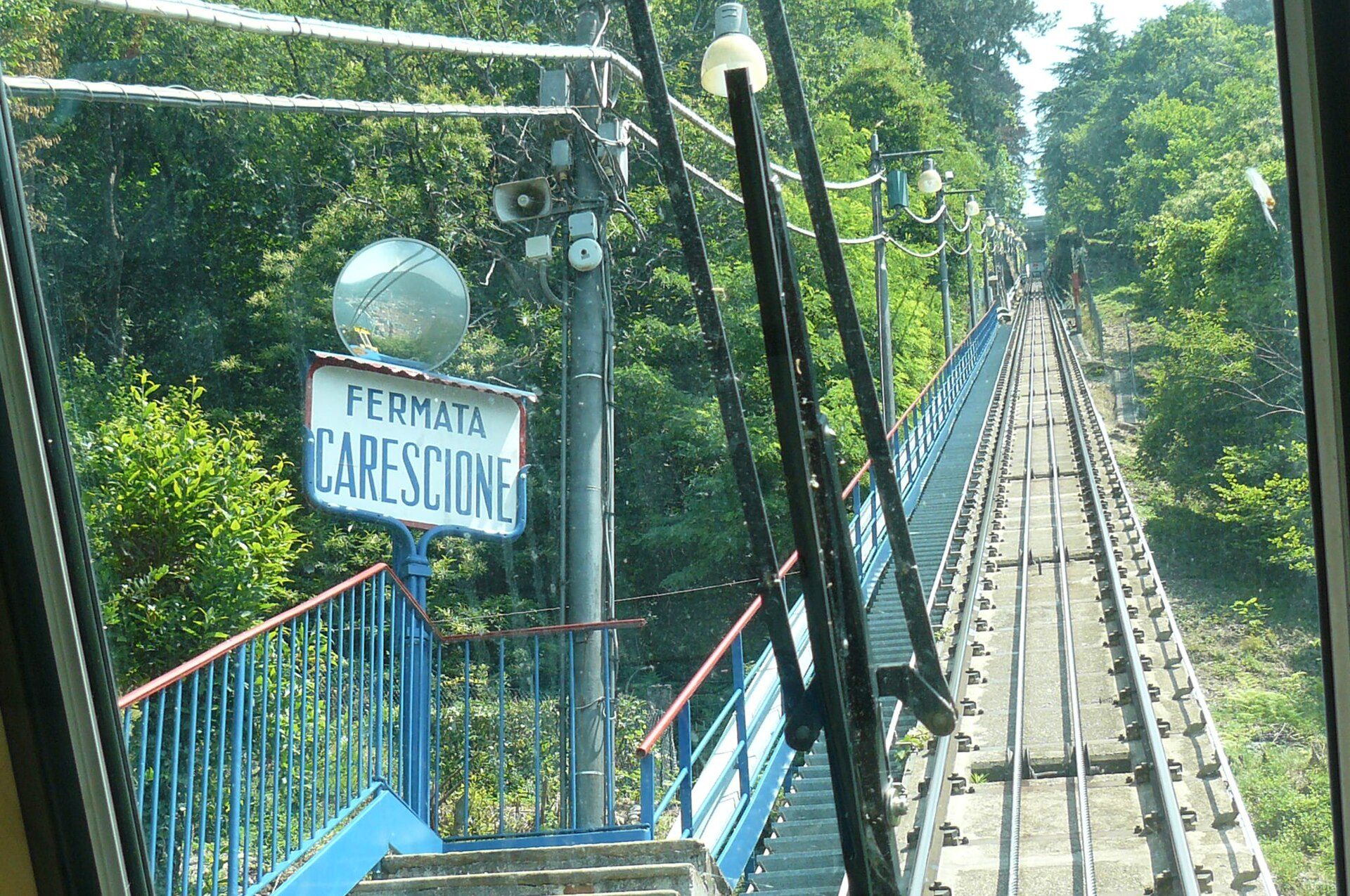 The historic Como–Brunate funicular railway above Lake Como