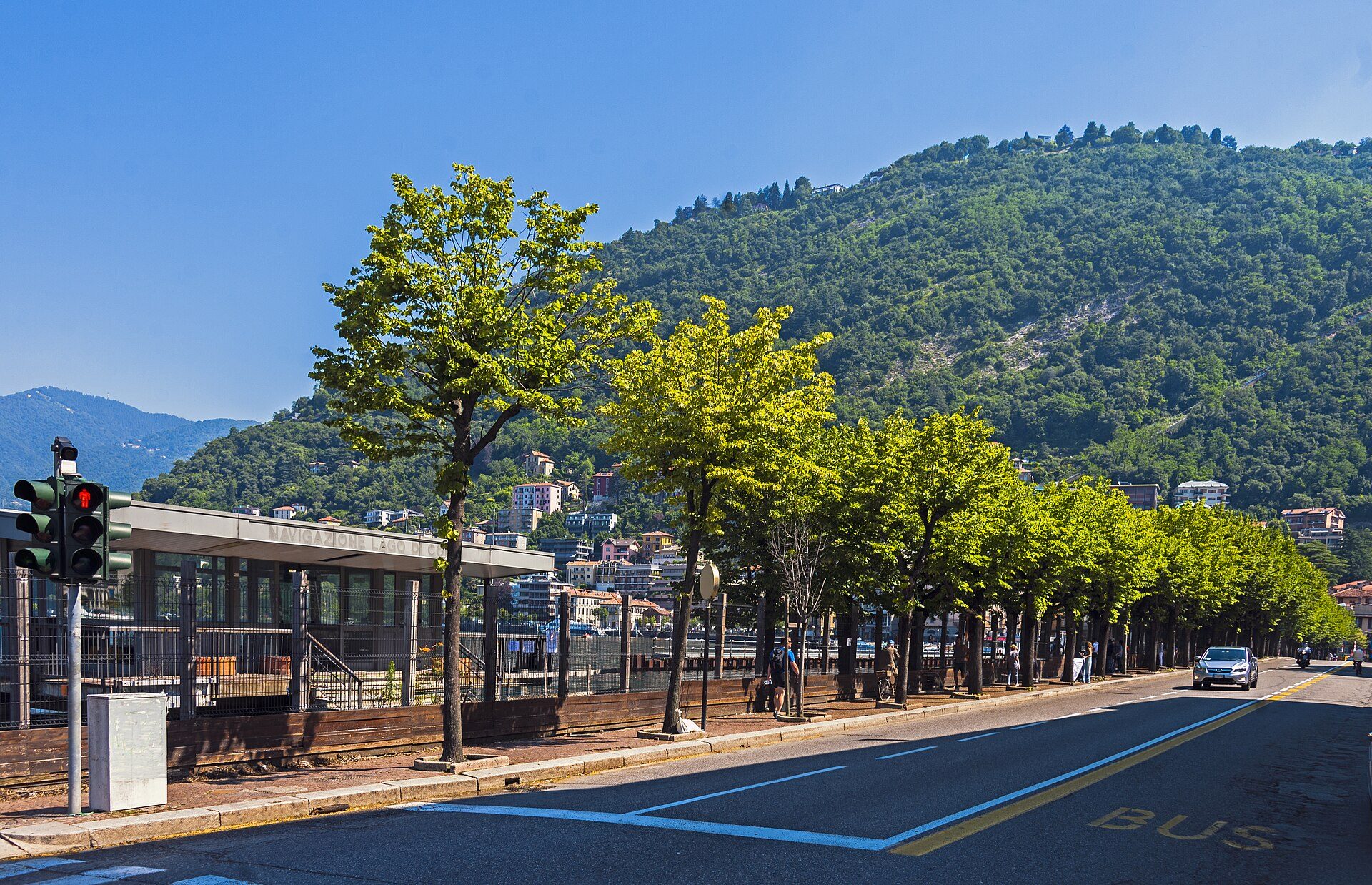 The Lungo Lario Trieste lakefront promenade in Como, Lake Como