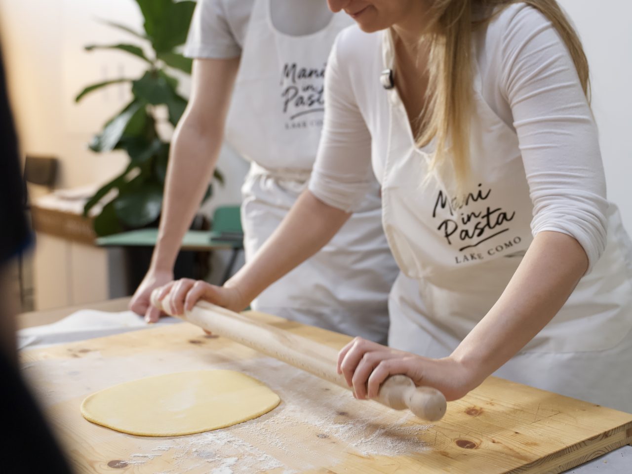 Fresh hand-rolled tagliatelle, from a cooking class in Como