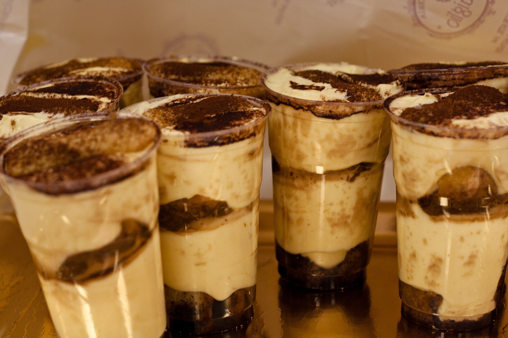 Tiramisù served in a glass